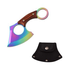 Rainbow Titanium Straight Edge  Cleaver