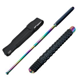 21 Inch Self Defense EXTENDABLE Rainbow Finish Steel Walking Stick Baton