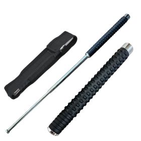 21 Inch Self Defense EXTENDABLE Silver Finish Walking Steel Stick Baton