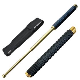 26 Inch Self Defense EXTENDABLE Golden Walking Stick Baton Rubber Grip Handle