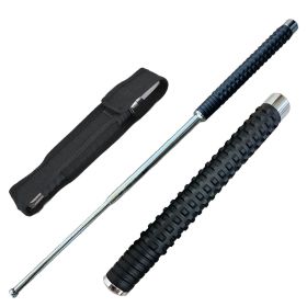 26 Inch Self Defense EXTENDABLE Silver Finish Walking Steel Stick Baton