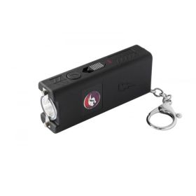 Black MAX POWER Rechargeable Mini Stun Gun With LED Light