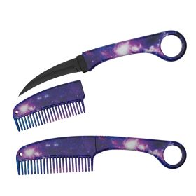 Galaxy Karambit Hidden Blade Self Defense Brush Comb Knife