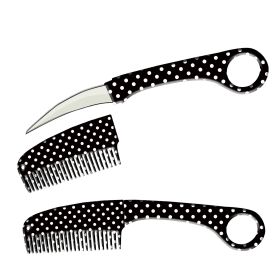 Polka Dot Brush Comb Knife