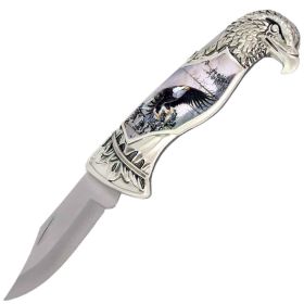 Eagle Head  Folding Pocket Knife in a Gift Box