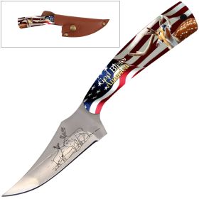 7" Fixed Blade Knife American Deer Handle