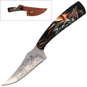 7" Full Tang  Knife Dragon Skull Handle