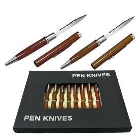 One Dozen Elegant Executive Letter Opener Wood Finish Design Pen Knife Set