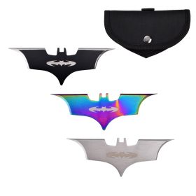 4" Batarang 3 Pcs Throwing Knife  Set Mix Colors