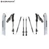 KORAMAN 1pair Carbon Fiber Collapsible Walking Pole Sticks With Carrying Bags
