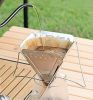 Portable funnel coffee grounds filter