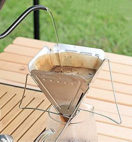 Portable funnel coffee grounds filter