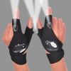 1pc Rechargeable Led Flashlight Fishing Gloves With Hook-and-loop Fastener