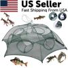 Fishing Bait Trap Crab Net – Foldable Crawdad Shrimp Cast Dip Cage