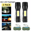 2 Pack USB Rechargeable Small LED Flashlights Camping Flashlight Work Light (Logistics only For USPS.TK/TMEU only For self-pickup)
