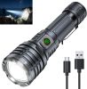 Rechargeable Flashlights High Lumens-Tactical LED Flash Light Adjustable 6 Modes High Power Handheld Flashlight for Home,Emergency,Camping,Hiking