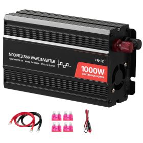 1000W Power Inverter with USB & Type-C Port, 2 AC Outlets, LED Indicator Light