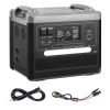 Portable Power Station, 2400W 2160Wh Power Station Solar Generator with 10 Output Ports & Adjustable Input Power