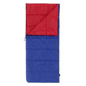 Youth warm weather rectangle sleeping bag - Blue Red