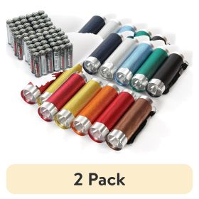 LED Flashlights 10-Pack 50 Lumens Multicolor Compact Set for Camping