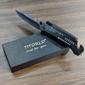 7 in 1 Folding Multitool Knife – LED Pocket Knife for Him Christmas Gift