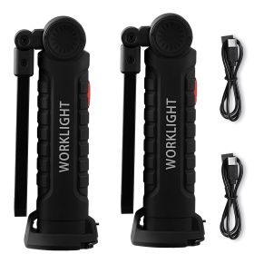 Magnetic Flashlight with Magnetic Base, 360° Rotation, 5 Lighting Modes