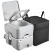 Portable Toilet- 5.3 Gallon with Level Indicator, Carry Bag