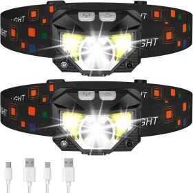 Flashlight Lumen Ultra-Light Bright LED Rechargeable Headlight – 2-Pack Waterproof Motion Sensor