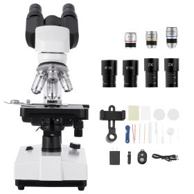 Binocular Microscope for Adult with Dual Stage and Two Sets of Eyepieces