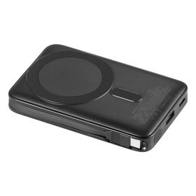 Magnetic Power Bank, 10000 mAh Battery Pack, Wireless MagSafe-Compatible Portable Charger, with Smart LED Display, Foldable Stand