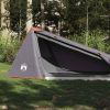 Camping Tent Tunnel 1-Person Gray and Orange Waterproof