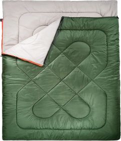 40°F Cool Weather Two-Person Sleeping Bag, Olive Green