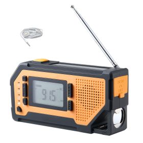 Solar Hand Crank Emergency Radio with USB Charging Cable, SOS Alarm and Flashlight