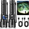 Zoomable Powerful Flashlights with LCD Digital Display