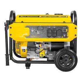 Backup Generators for Home with Foldable Handle, Electric Start, Gas Powered, CO Sensor