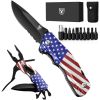 Titorld Pocket Knife Multitool American Flag