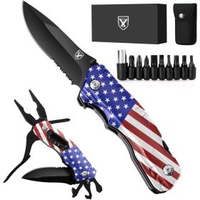 Titorld Pocket Knife Multitool American Flag