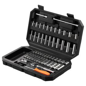 Socket Set, 1/4 Inch Drive Socket and Ratchet Set