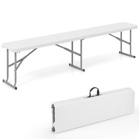 6 Feet Plastic Folding Bench with Carrying Handle