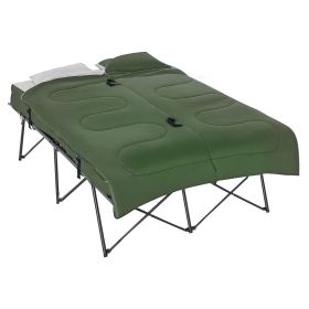 Camping Cot with Sleeping Bag, Inflatable Air Mattress, Comfort Pillows and Carry Bag
