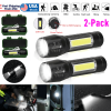 2Pcs Mini Zoomable LED Flashlight