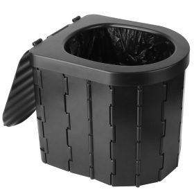 Emergency Porta Potty with Lid Carry Bag 1 Roll Garbage Bags