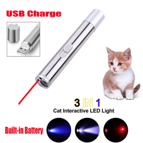 3 in1  Rechargeable Pet Toy, Pen Flashlight