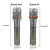 Rechargeable LED Flashlight Lamp 5-Modes Zoomable