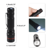 2 Pack USB Rechargeable LED Flashlight Adjustable Focus