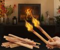 15 Lbs Fatwood Fire Starter Sticks with Wooden Box, Non Toxic 100% Natural Kindling wood,Campfires Fire Pits Firewood Firestarter for Outdoor