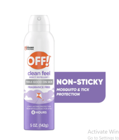 OFF! Clean Feel 20% Picaridin Insect Repellent I Aerosol, Fragrance Free, Stocking Stuffers, 5 oz