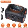 300W Portable Power Station 70200mAh AC Car Solar Generator Backup Energy Storage Battery for Outdoor Camping Travel Emergency Support Wireless Chargi