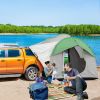 Waterproof SUV Tent for 5-6 Person Camping Travel 3 Doors Mesh Window Gray Green Spacious Car Tent
