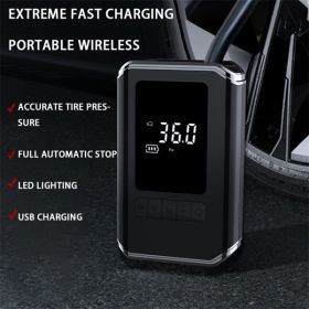 Mini Tire Inflator Tire Car Air Compressor LED Digital Display Air Compressor LED Lighting Can Be Used As A Power Bank: Use A 4000mAh Wireless Tire In